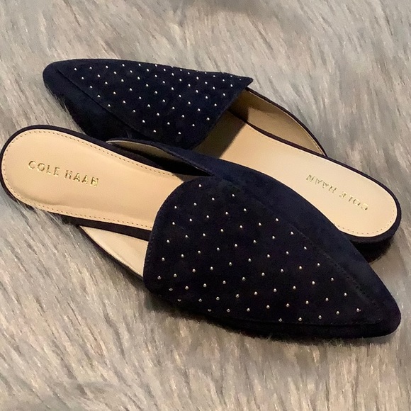 Cole Haan Shoes - NWOB Cole Haan Marine Blue Eco flor  1.5" Stacked Heel Slide Mule Women'…
